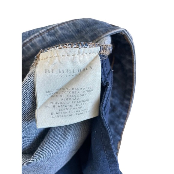 Burberry Womens Capri jeans pants size 8 inseam 22in blue EUC distressed - Picture 4 of 12